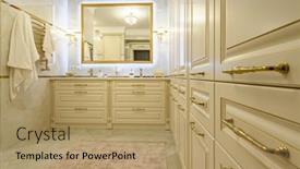  Presentation with luxury - Amazing PPT theme having modern-luxury-beige-and-golden backdrop and a coral colored foreground