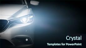  Presentation with luxury car - Theme having modern luxury car close-up background and a wine colored foreground