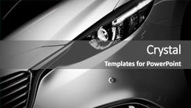  Presentation with auto - Amazing PPT theme having modern luxury car close-up backdrop and a dark gray colored foreground