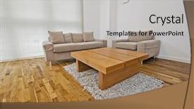  Presentation with area - Beautiful PPT theme featuring luxury living area with bulky backdrop and a light gray colored foreground