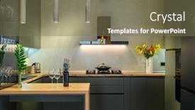  Presentation with dark grey - Cool new presentation design with modern-luxury-loft-studio-apartment backdrop and a  colored foreground