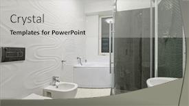  Presentation with modern black and white trees - PPT theme consisting of modern-luxury-white-and-chrome background and a light gray colored foreground