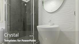  Presentation with white cctv camera on modern - Presentation having modern-luxury-white-and-chrome background and a gray colored foreground