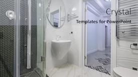  Presentation with cabin - PPT layouts having modern-luxury-white-and-chrome background and a light blue colored foreground