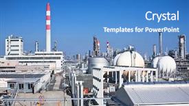  Presentation with effect - Amazing slide set having modern manufacturing - huge factory high contrast effect backdrop and a  colored foreground