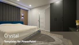  Presentation with bedroom modern - PPT theme enhanced with modern-master-bedroom-with-trendy background and a gray colored foreground
