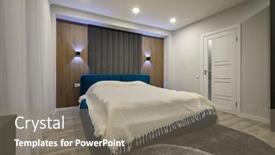  Presentation with bedroom modern - Presentation consisting of modern-master-bedroom-with-trendy background and a gray colored foreground