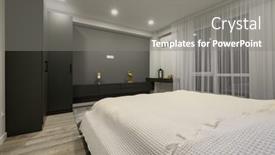  Presentation with bedroom modern - Slides with modern-master-bedroom-with-trendy background and a gray colored foreground