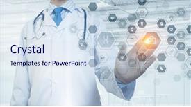  Presentation with modern - PPT layouts consisting of modern medical technologies concept mixed background and a sky blue colored foreground