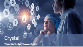  Presentation with modern - Colorful PPT layouts enhanced with modern medical technologies concept mixed backdrop and a ocean colored foreground