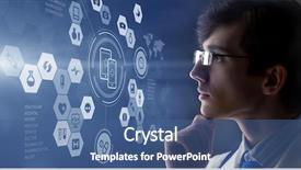  Presentation with modern - Presentation with modern medical technologies concept mixed background and a ocean colored foreground