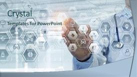  Presentation with graphic - PPT layouts featuring modern medical technologies concept mixed background and a lemonade colored foreground