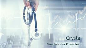  Presentation with modern medicine cardiology concept mixed - Presentation design having modern medicine cardiology concept mixed background and a sky blue colored foreground