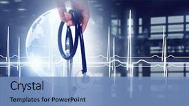  Presentation with modern medicine cardiology concept mixed - Colorful presentation theme enhanced with modern medicine cardiology concept mixed backdrop and a teal colored foreground