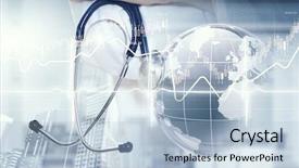  Presentation with modern medicine cardiology concept mixed - Slide deck featuring modern medicine cardiology concept mixed background and a light blue colored foreground