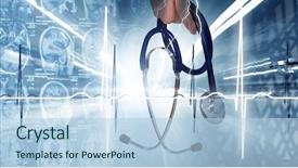  Presentation with modern medicine cardiology concept mixed - Audience pleasing PPT theme consisting of modern medicine cardiology concept mixed backdrop and a light blue colored foreground