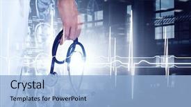  Presentation with modern medicine cardiology concept mixed - Amazing slide deck having modern medicine cardiology concept mixed backdrop and a light blue colored foreground