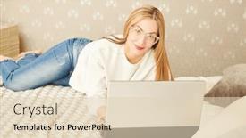  Presentation with modern elegant - Presentation having modern-middle-aged-woman background and a lemonade colored foreground