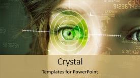  Presentation with cyber - Presentation design with modern military target eye background and a yellow colored foreground