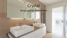  Presentation with modern elegant - Slides having modern minimal elegant bathroom nobody background and a mint green colored foreground