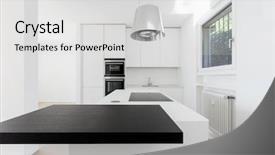  Presentation with minimal - PPT layouts consisting of modern minimal kitchen white background and a light gray colored foreground