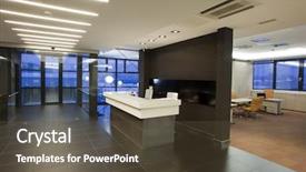  Presentation with minimalist - Audience pleasing slides consisting of modern minimalist - interior of a reception room backdrop and a tawny brown colored foreground