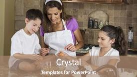  Presentation with broken family children sad - Slides consisting of modern mom - attractive smiling family of mother background and a coral colored foreground