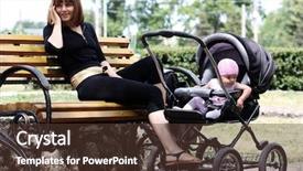  Presentation with conference phone calls - Theme with modern mom - calling by phone mother background and a  colored foreground