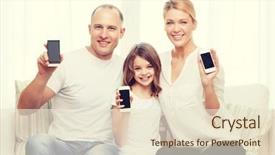  Presentation with home black family - Audience pleasing slides consisting of modern mom - family child technology and home backdrop and a  colored foreground