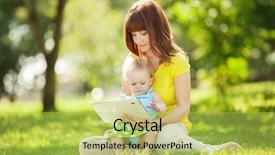  Presentation with displaying a happy mother cudd - Beautiful slides featuring modern mom - happy family mother and daughter backdrop and a  colored foreground