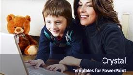  Presentation with indian mother son - Cool new presentation theme with modern mom - happy together young mother backdrop and a  colored foreground