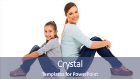  Presentation with pretty 3d animation - Colorful PPT layouts enhanced with modern mom - portrait of pretty mother backdrop and a ocean colored foreground