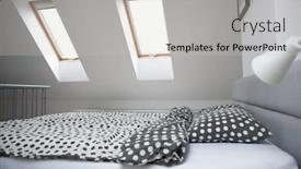  Presentation with home design - Audience pleasing presentation theme consisting of modern-monochrome-design-home-interior backdrop and a light gray colored foreground