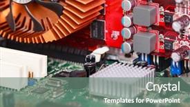  Presentation with motherboard - PPT theme with modern motherboard and videocard background and a  colored foreground
