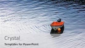  Presentation with motor - Slide deck enhanced with modern-motor-boat-parked background and a light gray colored foreground