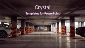  Presentation with auto - PPT theme enhanced with modern-multi-level-auto-parking background and a  colored foreground