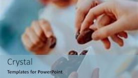  Presentation with feast - PPT theme consisting of modern-multiethnic-muslim-family-sharing background and a light blue colored foreground