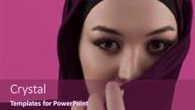  Presentation with woman muslim - Slides consisting of modern-muslim-woman-wearing-stylish background and a violet colored foreground