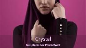  Presentation with diverse people - Slide set having modern-muslim-woman-wearing-stylish background and a wine colored foreground