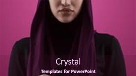  Presentation with diverse people - Presentation design enhanced with modern-muslim-woman-wearing-stylish background and a wine colored foreground