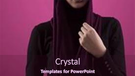  Presentation with diverse people - Slide deck enhanced with modern-muslim-woman-wearing-stylish background and a wine colored foreground