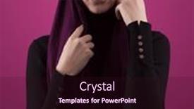  Presentation with diverse people - Presentation featuring modern-muslim-woman-wearing-stylish background and a wine colored foreground