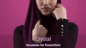  Presentation with diverse people - Presentation design consisting of modern-muslim-woman-wearing-stylish background and a wine colored foreground
