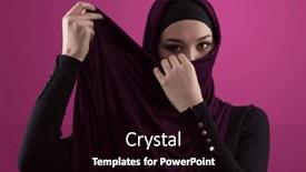  Presentation with diverse people - PPT layouts featuring modern-muslim-woman-wearing-stylish background and a black colored foreground
