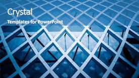  Presentation with office images - Beautiful PPT theme featuring modern office building blue backdrop and a teal colored foreground