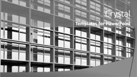  Presentation with modern building - Slide deck featuring modern-office-building-with-exposed background and a gray colored foreground