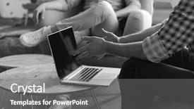  Presentation with team group - Audience pleasing presentation consisting of modern office have team meeting backdrop and a gray colored foreground