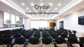  Presentation with interior - PPT layouts featuring modern office interior boardroom background and a light gray colored foreground