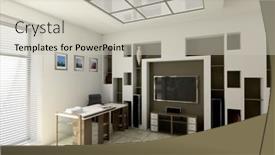  Presentation with interior design office - Amazing presentation having modern-office-interior-design-3d backdrop and a soft green colored foreground
