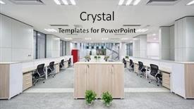  Presentation with interior - Audience pleasing slides consisting of modern office interior backdrop and a light gray colored foreground